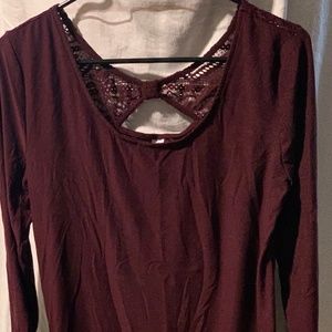 maroon 3/4 long sleeve